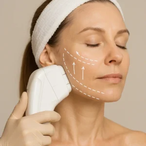 Woman having HI-FU to reduce wrinkles call LA LIPO Isleworth Now!