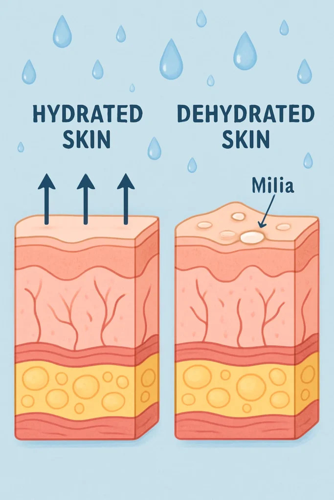The importance of hydration and milia production Isleworth
