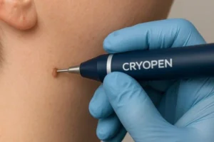 Person receiving skin tag removal Isleworth
