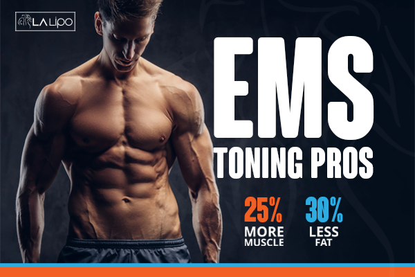 Image of man with sculpted stomach showing the fat loss and muscle gain of LA-EMS Body Sculpting Treatment Isleworth